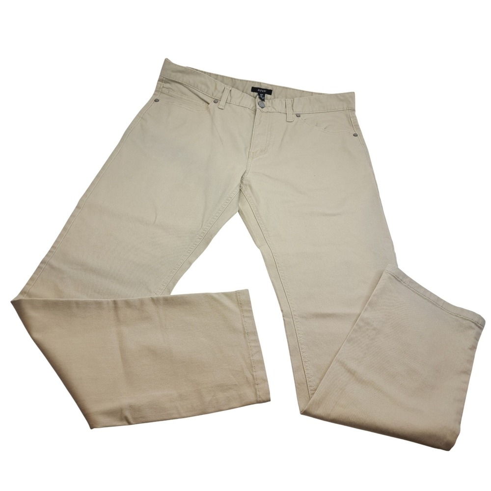 Alfani Jeans Mens 34x31 Pants Tan Cotton‎ Stretch Straight Leg